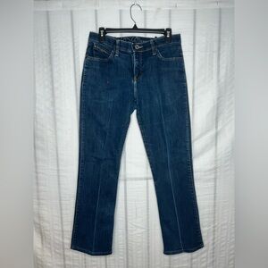 Wrangler Womens Q-Baby Bootcut Rhinestone Jean 30x28 Dark Wash No Gap Waist Band